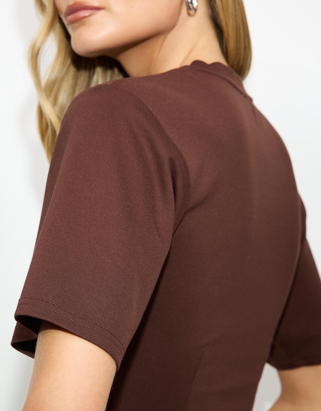 Dazie - Agnes Cinched Short Sleeve Tee