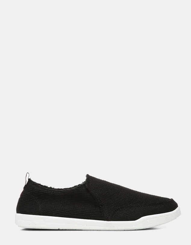 Vionic - Malibu Slip-On Sneaker - Black Waffle Knit
