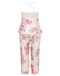 City Chic - Plus size Arcadia Cami Pant Set - pink
