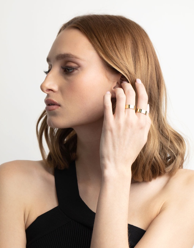 Lovisa - Gold Plated Cigar Band Ring