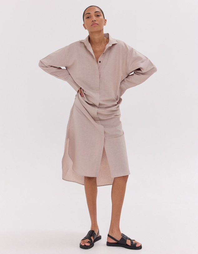 Cloth & Co. - The Shirt Dress | Mushroom
