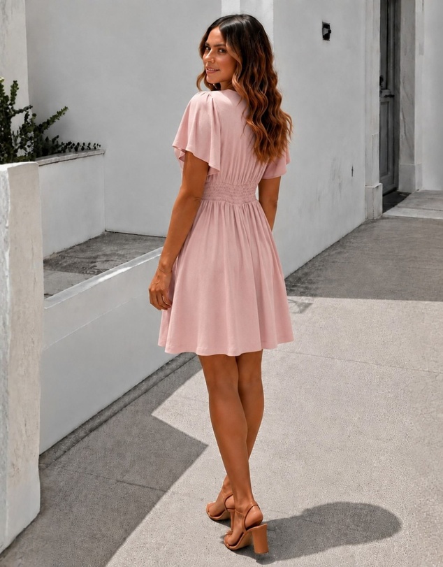 Esther & Co - Liandrin Dress - Pink Champagne