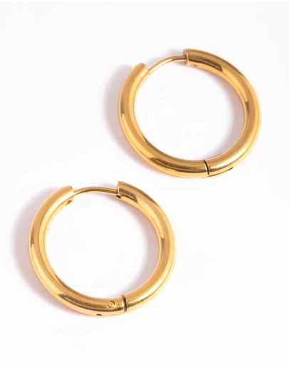 Lovisa - Waterproof Gold Plated Stainless Steel Classic Huggie Hoop Earrings