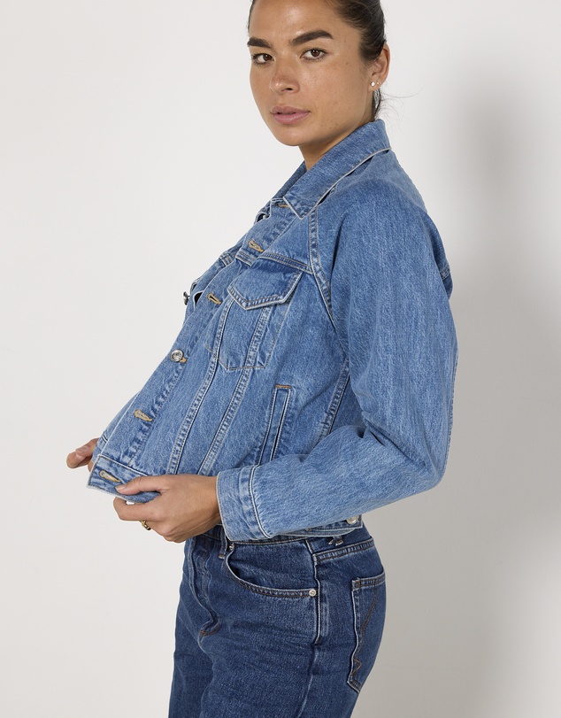 Cirkular - Pre-Loved - SLVRLAKE Silence Denim Jacket in Pacific