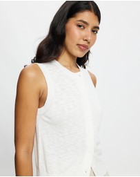 White By FTL - Kyra Button Tank