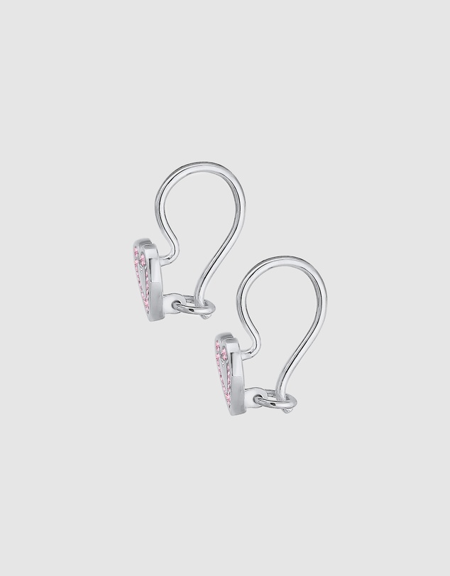 Elli Jewelry - Crystal Heart Kids Stud Earrings in 925 Silver