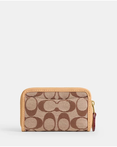 Coach - Signature Jacquard Essential Small Zip Around Card Case