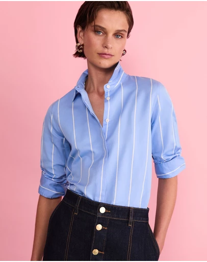 Sportscraft - Hannah Stripe Cotton Silk Shirt