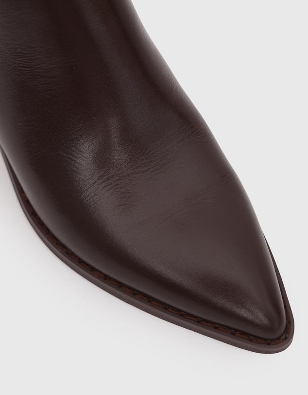 Betts - Danger Leather Pointed Ankle Boots