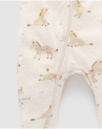 Purebaby - Rib Short Sleeve Growsuit -Kids-Babies