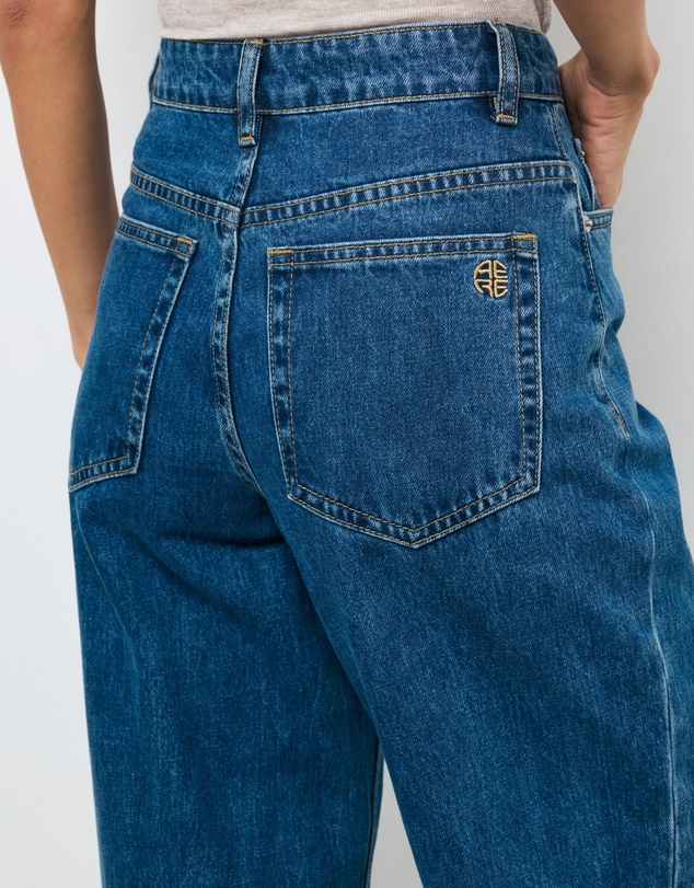 AERE - High Rise Straight Leg Jeans