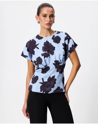Tussah - Reena Printed Flutter Sleeve Top