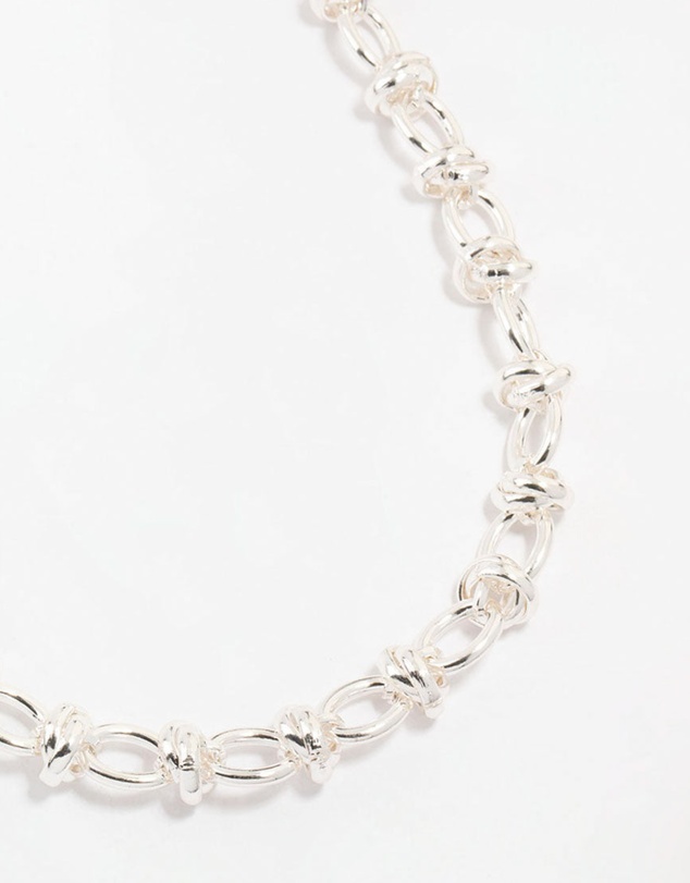 Lovisa - Silver Plated Knotted Chain Necklace