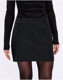Minima Esenciales - Talia Wool Tailored Mini Skirt