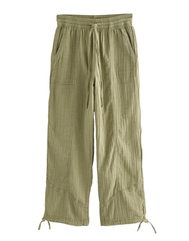 NEXT - 100% Cotton Double Cloth Pull-On Wide Leg Trousers