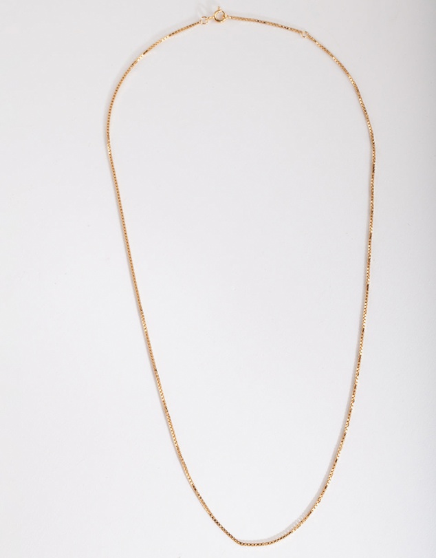 Lovisa - Gold Plated Sterling Silver Box Chain Necklace