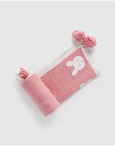 Purebaby - Border Pom Pom Blanket-Babies