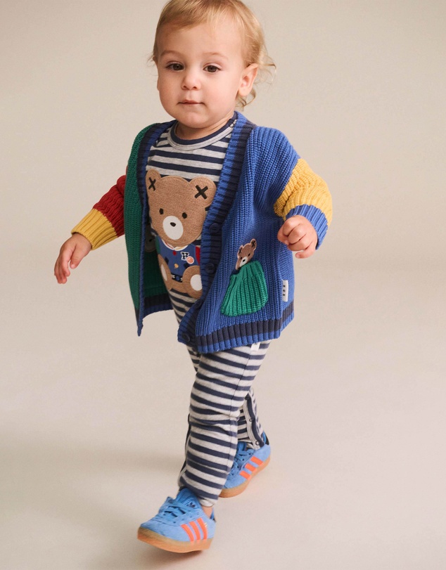 Huxbaby - Colour Block Peekaboo Hux Cardigan - Babies-Kids