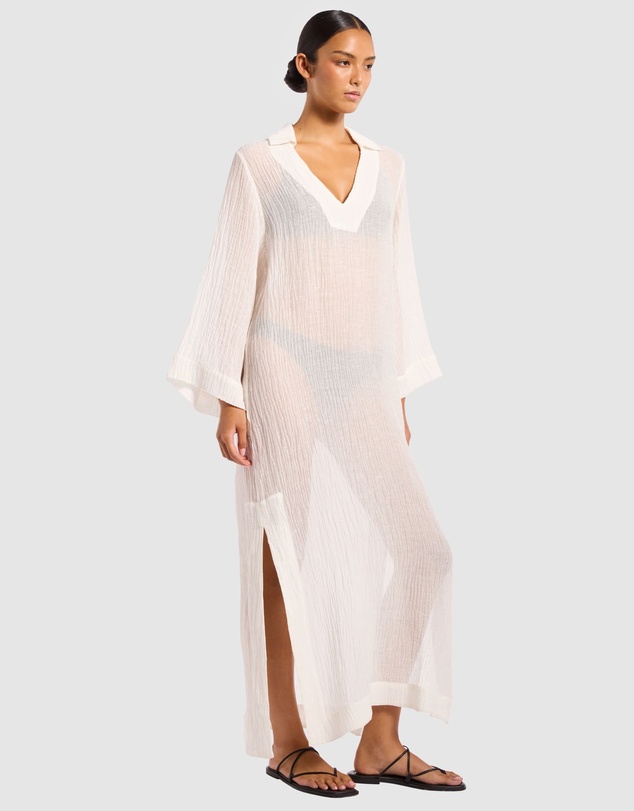 JETS - Wave Gauze Sheer Full Length Cover Up