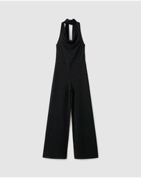 M.N.G - Halter-Neck Jumpsuit With Scarf