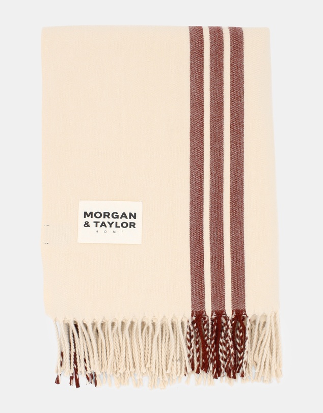 Morgan & Taylor - Freya Throw Blanket in Beige
