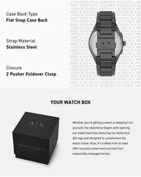 Armani Exchange - Gun-Metal Chronograph Watch