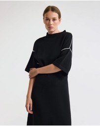 Oxford - Natalya Knit Contrast Piping Dress