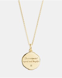 By Charlotte - She Is Aquarius Zodiac Necklace