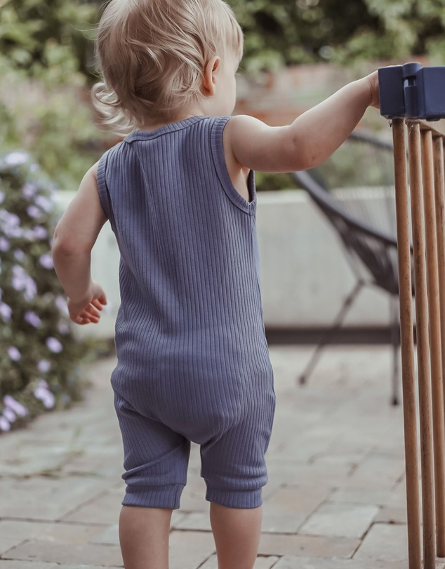 WITH LOVE FOR KIDS - BASICS Wide Ribbed Romper - Babies
