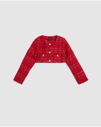 Bardot Junior - Sutton Boucle Crop Jacket - Kids-Teens