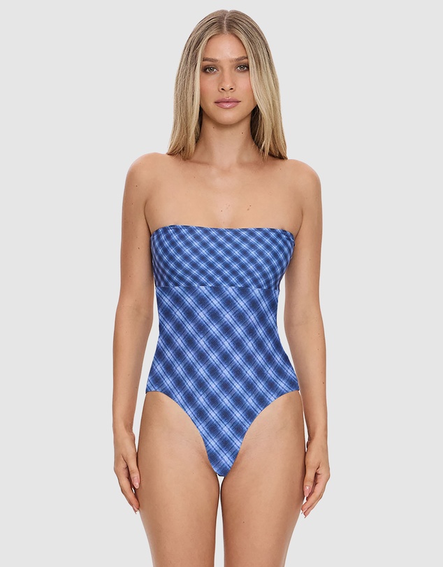 Thrills - High Speed Check Strapless One-Piece Swimsuit