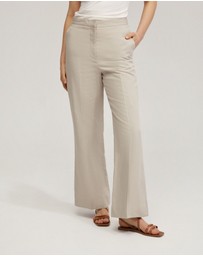 Oxford - Lauren Linen Blend Wide Leg Pants