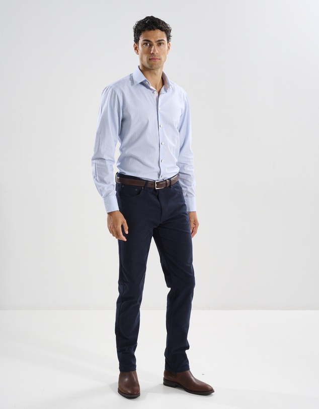 3 Wise Men - 3 Wise Men Portside Blue Print Shirt