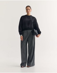 Oxford - Lola Rib Collar Cupro Top