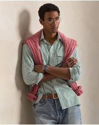 Polo Ralph Lauren - Classic Fit Paint-Splatter Striped Shirt