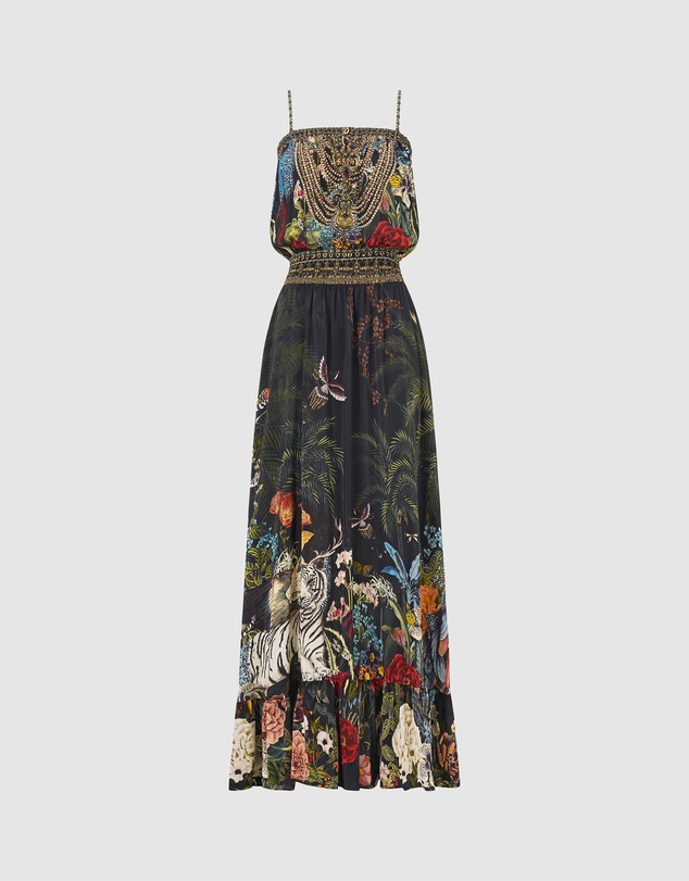 Camilla - Shirred Waist Long Dress