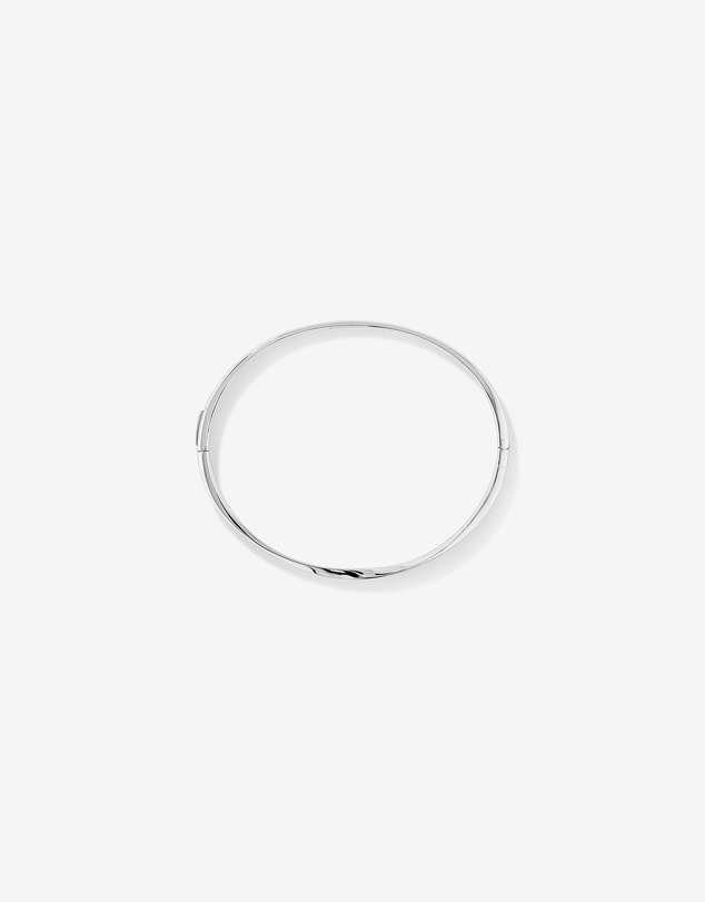 Michael Hill - Polished Oval Twist Bangle in Sterling Silver