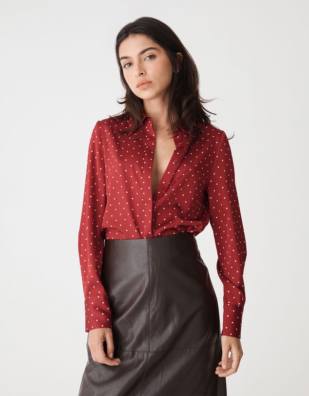 Forcast - Courtney Satin Spot Shirt
