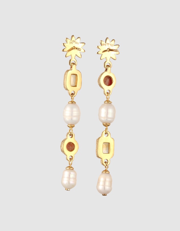 Haze & Glory - ICONIC EXCLUSIVE - Earrings Hanger Golden Sun 925 Sterling Silver Gold-Plated