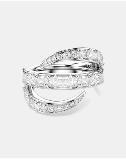 Swarovski - Vienna Ring, Mixed Cuts, Swan, White, Rhodium Plated