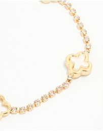 Lovisa - Gold Plated Flower Cupchain Bracelet