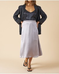 CAMIXA - Maddie Silk Midi Skirt