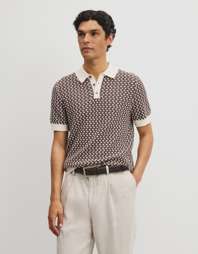 Country Road - Australian Cotton Jacquard Knit Polo
