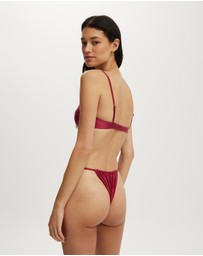 Cotton On Body - Gathered Thin Strap Balconette Bikini Top
