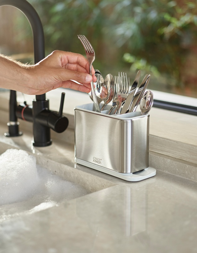 Joseph Joseph - Surface™ Stainless Steel Cutlery Drainer (Stone)
