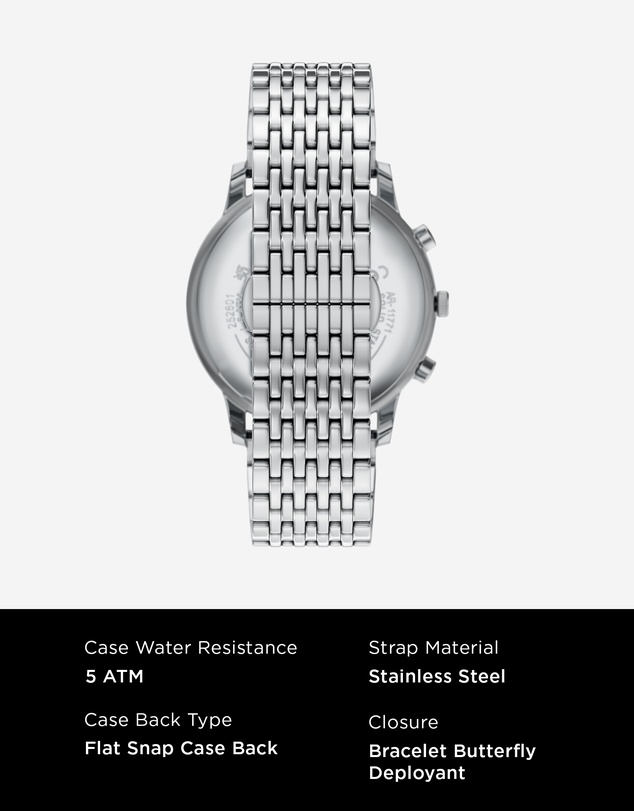 Emporio Armani - Silver Tone Chronograph Watch