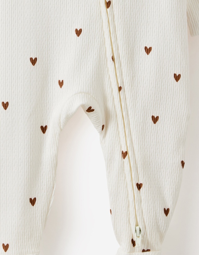 Cotton On Kids - Littlie Organic Long Sleeve Zip Romper