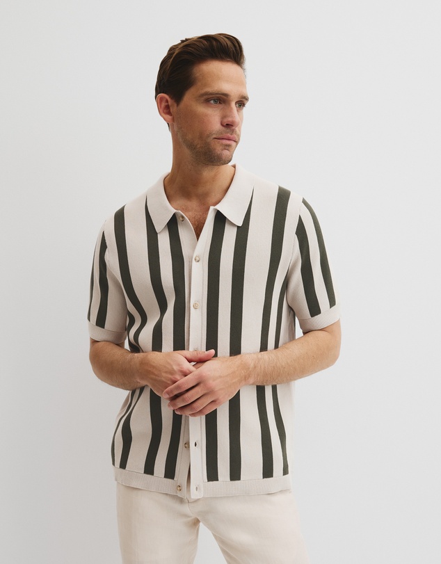Country Road - Organically Grown Cotton Stripe Knit Shirt