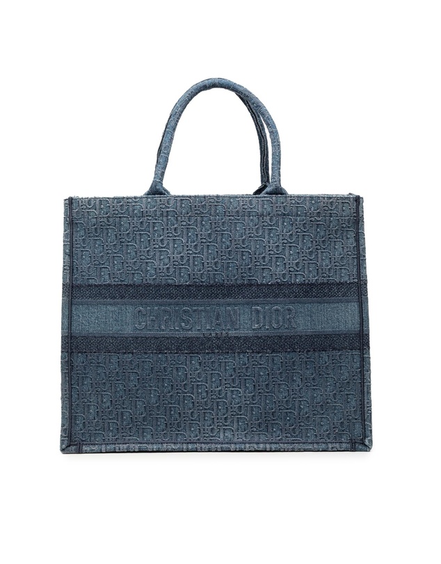 Pre-Loved by Azura Reborn - Pre-Loved Large Oblique Denim Book Tote