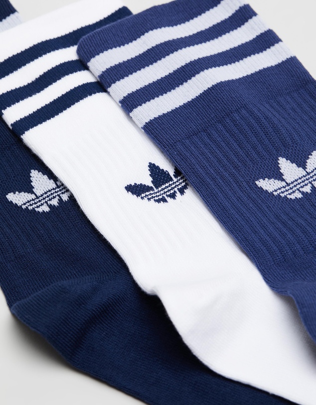 adidas Originals - Mid-Cut Solid Crew Socks 3-Pack
